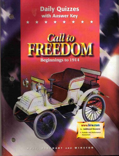 Stock image for Call to Freedom Beginnings to 1914 : Daily Quizzes with Answer Key for sale by ThriftBooks-Dallas