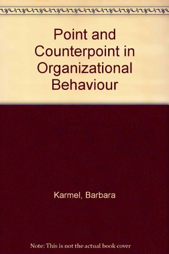 Imagen de archivo de Point and Counterpoint in Organizational Behavior a la venta por Better World Books