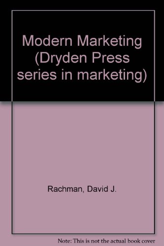 Imagen de archivo de Modern Marketing (Dryden Press series in marketing) a la venta por Mispah books