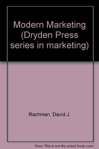 Stock image for Modern Marketing (Dryden Press series in marketing) for sale by Mispah books