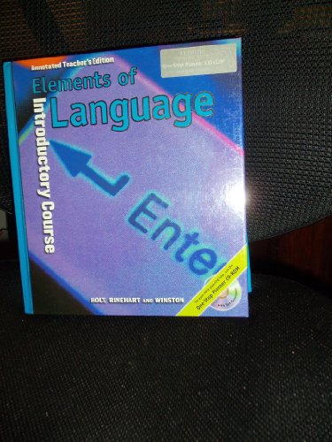 Beispielbild fr Elements Of Language (Introductory Course) Annotated Teachers Edition ; 9780030547935 ; 0030547938 zum Verkauf von APlus Textbooks