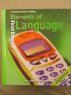 Stock image for Elements of Language, 1st Course, Grade 7, Annotated Teachers Edition for sale by KuleliBooks