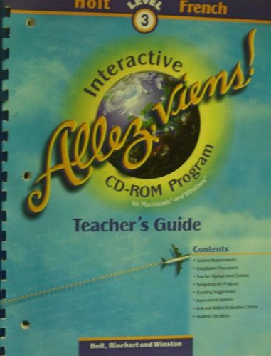 Beispielbild fr Interactive Allez, viens! CD-ROM Program for Macintosh and Windows Teacher's Guide Holt Level 3 French zum Verkauf von The Book Cellar, LLC