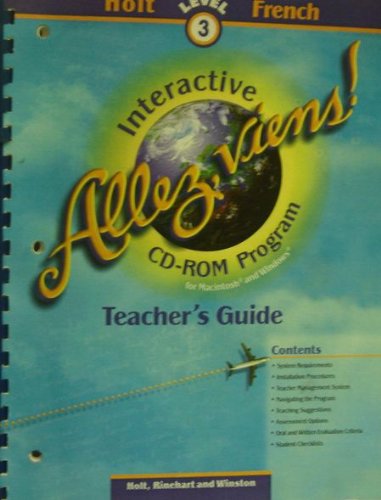 Stock image for Interactive Allez, viens! CD-ROM Program for Macintosh and Windows Teacher's Guide Holt Level 3 French for sale by The Book Cellar, LLC