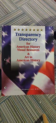 9780030548222: Transparency Directory for American History Visual Resource & Art in American...