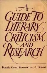 Stock image for A Guide to Literary Criticism and Research for sale by Wonder Book