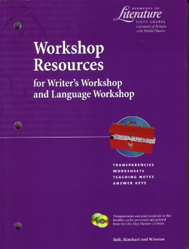 Beispielbild fr Workshop Resources for Writer's Workshop and Language Workshop (Elements of Literature Sixth Course Britain with World Classics) zum Verkauf von The Book Cellar, LLC