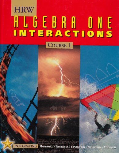 Stock image for HRW Algebra One Interactions Course 1 (Holt copyright 2001) for sale by Once Upon A Time Books