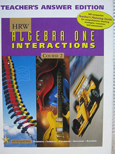 Imagen de archivo de Algebra 1 Course 2 : Interactions: Teacher's Answer Edition a la venta por HPB-Red