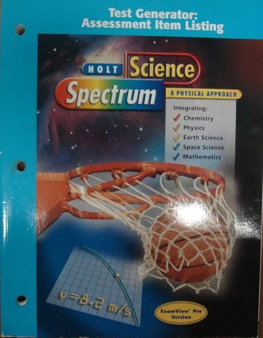 Imagen de archivo de Holt Science Spectrum Test Generator(ExamView Pro Version) a la venta por Better World Books