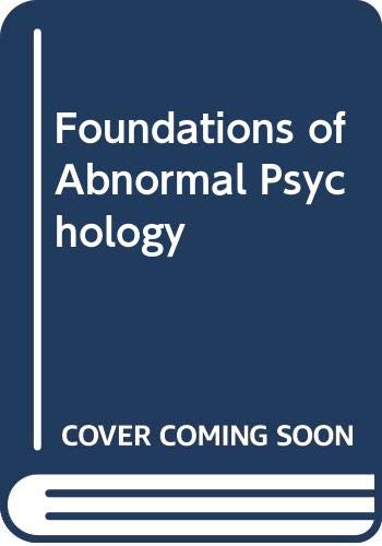 Imagen de archivo de Foundations of Abnormal Psychology a la venta por HPB-Red