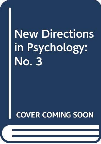 Imagen de archivo de New Directions in Psychology 3 a la venta por BookDepart