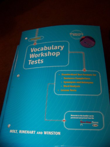 9780030562976: Vocabulary Workshop Tests 2001 G 6