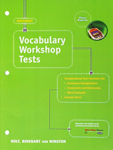 Stock image for VOCABULARY WORKSHOP TESTS 2001 for sale by GF Books, Inc.