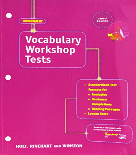Elements of Language, 3rd Course, Grade 9: Vocabulary Workshop Tests (9780030563010) by Holt, Rinehart And Winston, Inc.