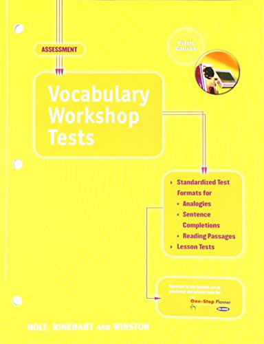 Stock image for Elements of Language: Vocabulary Workshop Tests Grade 11 Fifth Course for sale by GF Books, Inc.