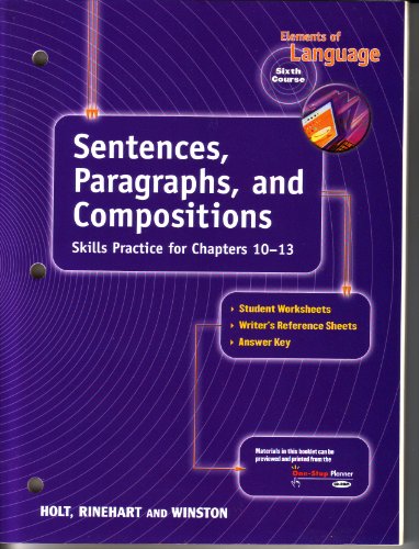 9780030563225: Sentences, Para & Comp Eolang 2001 G 12