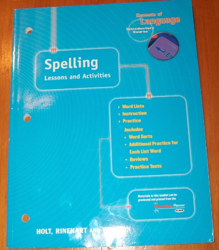 Beispielbild fr Elements of Language : Spelling - Grade 6 zum Verkauf von Better World Books