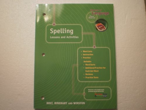 Beispielbild fr Elements of Language: Spelling, Lessons and Activities zum Verkauf von Goodwill of Colorado