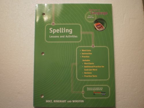 Stock image for Elements of Language: Spelling, Lessons and Activities for sale by Goodwill of Colorado