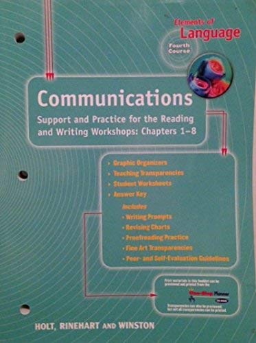 Beispielbild fr Elements of Language Communications (Support and Practice for the Reading and Writing Workshops Chapters 1-8) zum Verkauf von Anderson Book