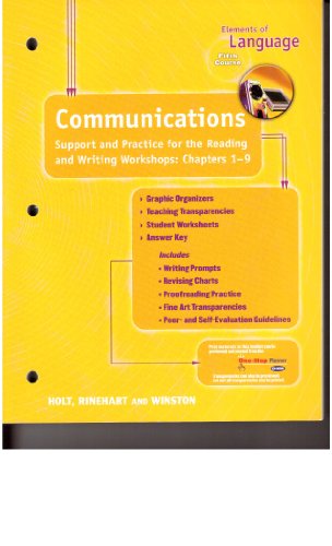 Stock image for Communications (Elements of Language Fifth Course) for sale by Allied Book Company Inc.