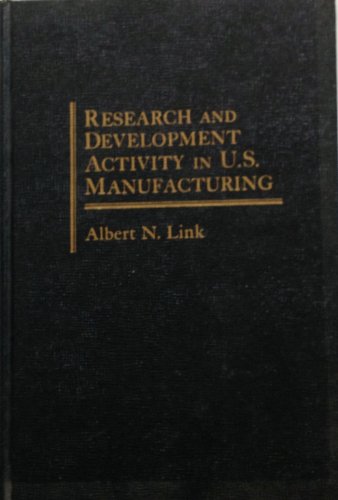 Stock image for Research and Development Activity in U.S. Manufacturing for sale by Better World Books