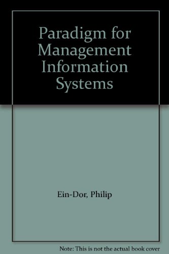 9780030580178: A paradigm for management information systems