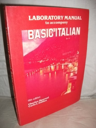 Laboratory manual to accompany Basic Italian (9780030581779) by Speroni, Charles