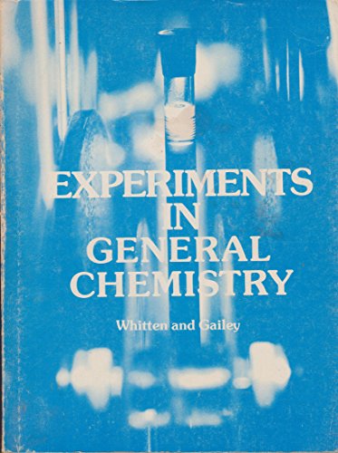 9780030581922: Experiments In General Chemistry