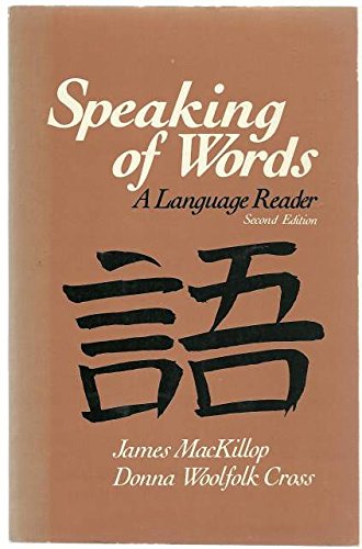 9780030591440: Speaking of Words: A Language Reader