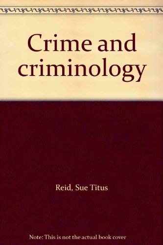 Stock image for Crime and Criminology for sale by Hawking Books