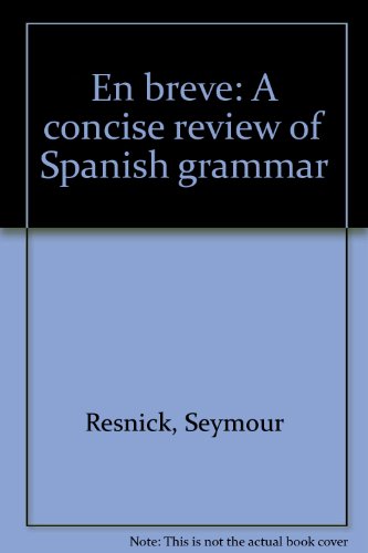 Beispielbild fr En Breve: A Concise Review of Spanish Grammar zum Verkauf von Wonder Book