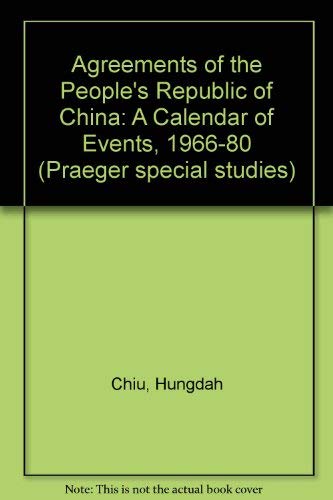Stock image for Agreements Of The People's Republic Of China for sale by Ridge Road Sight And Sound
