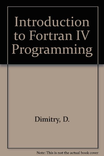 Beispielbild fr Introduction to Fortran IV Programming zum Verkauf von Wonder Book
