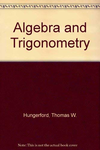 9780030595196: Algebra and Trigonometry