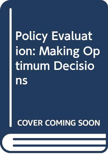 9780030596445: Policy Evaluation: Making Optimum Decisions