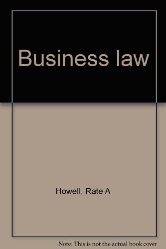 Beispielbild fr Business Law zum Verkauf von Top Notch Books