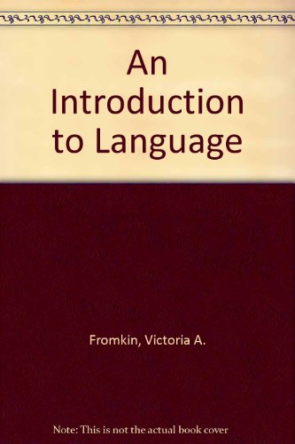 Beispielbild fr An introduction to language zum Verkauf von Wonder Book