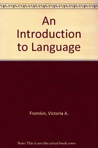 9780030597794: An Introduction to Language