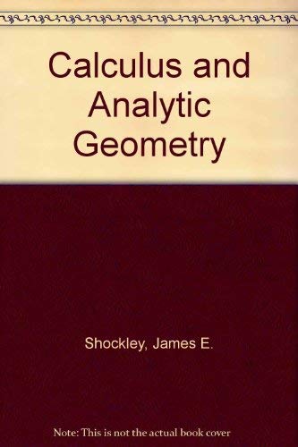 9780030601620: Calculus and Analytic Geometry