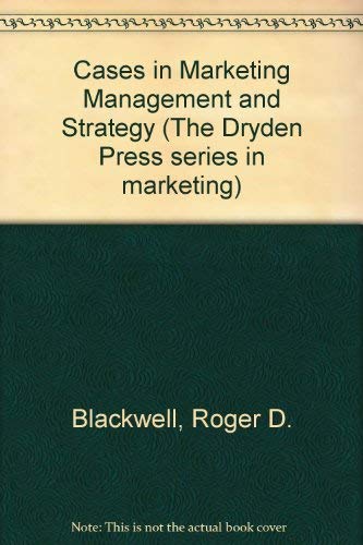 Beispielbild fr Cases in Marketing Management and Strategy zum Verkauf von Sleepy Hollow Books