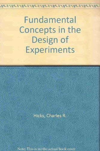9780030617065: Fundamental Concepts in the Design of Experiments