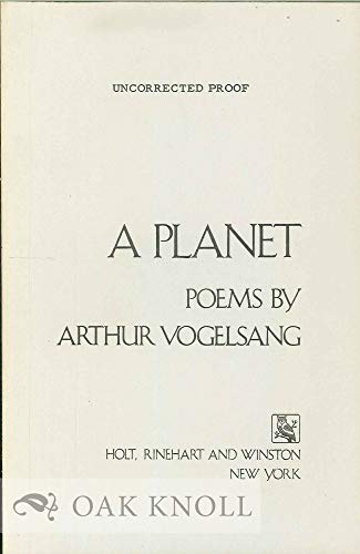 Stock image for A planet: Poems for sale by Booksavers of Virginia