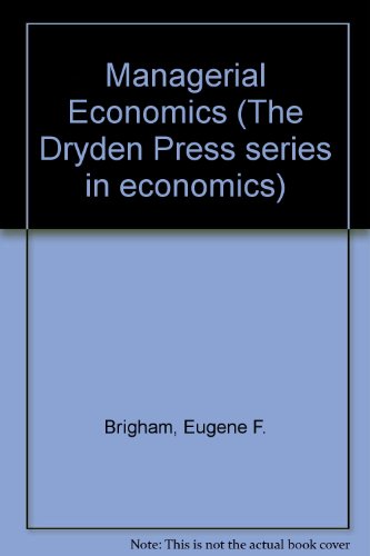 9780030624414: Managerial Economics