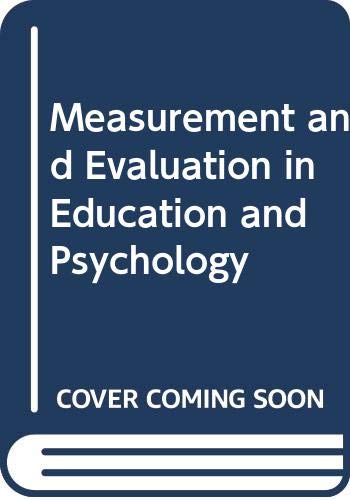 Imagen de archivo de Measurement and Evaluation in Education and Psychology a la venta por Better World Books: West