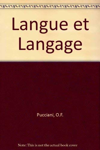 Stock image for Langue Et Langage: Le Francais Par Le Francais for sale by ThriftBooks-Dallas