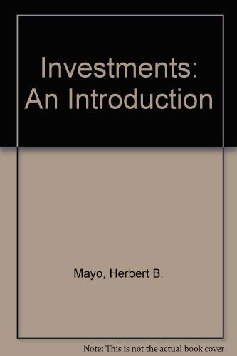 9780030637926: Investments: An Introduction (IBM Personal Computer Series)