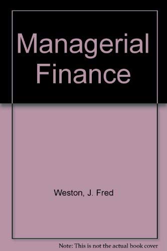 Stock image for Managerial Finance for sale by Better World Books: West