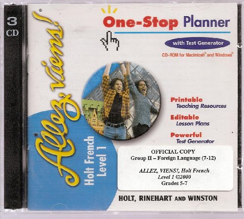 1-Stop Plan CD-R Allez, Viens! LV 1 2000 (9780030644146) by Holt